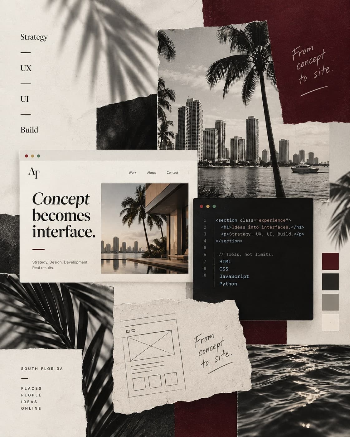 Design moodboard: concept becomes interface